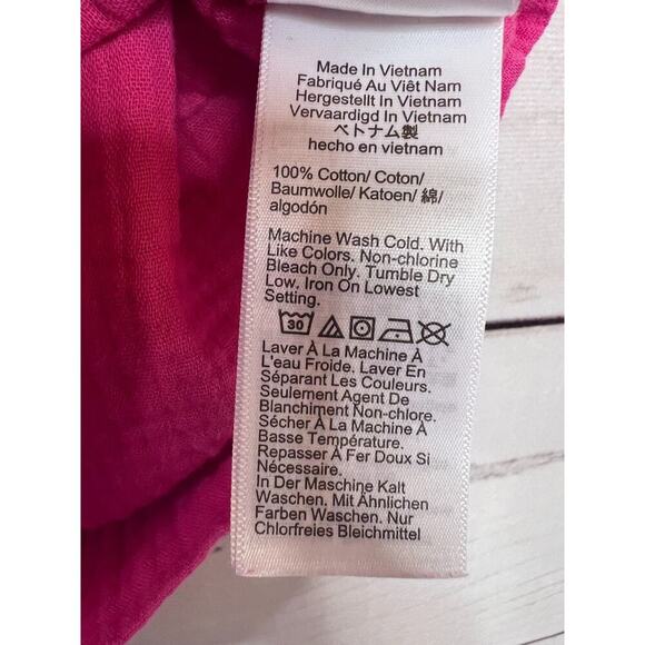 J. Crew Size Medium Summer Short Sleeve Top Pink - Picture 4 of 5